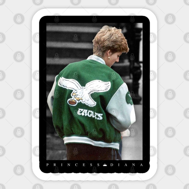 Princess Diana Eagles Jacket Sticker by Juantamad